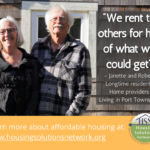 Faces of Housing Profile: Janette and Robert rent space to others.