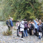Students on the banks of the Duckabush River.