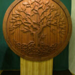 Photo of door with a Tree Carving by Stan Rill